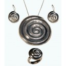 Set cercei, inel, pandantiv argint